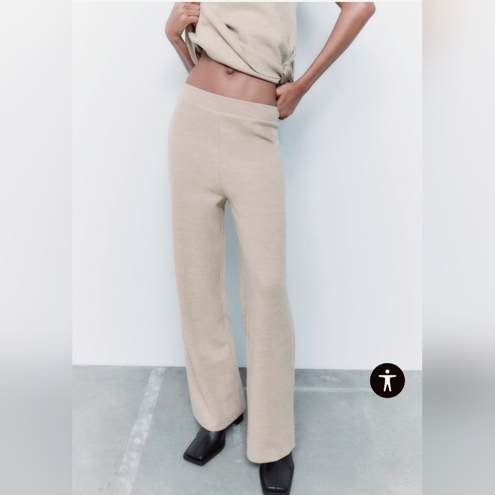 Gap womens wide leg pants Size Large. Oatmeal color or beige color.